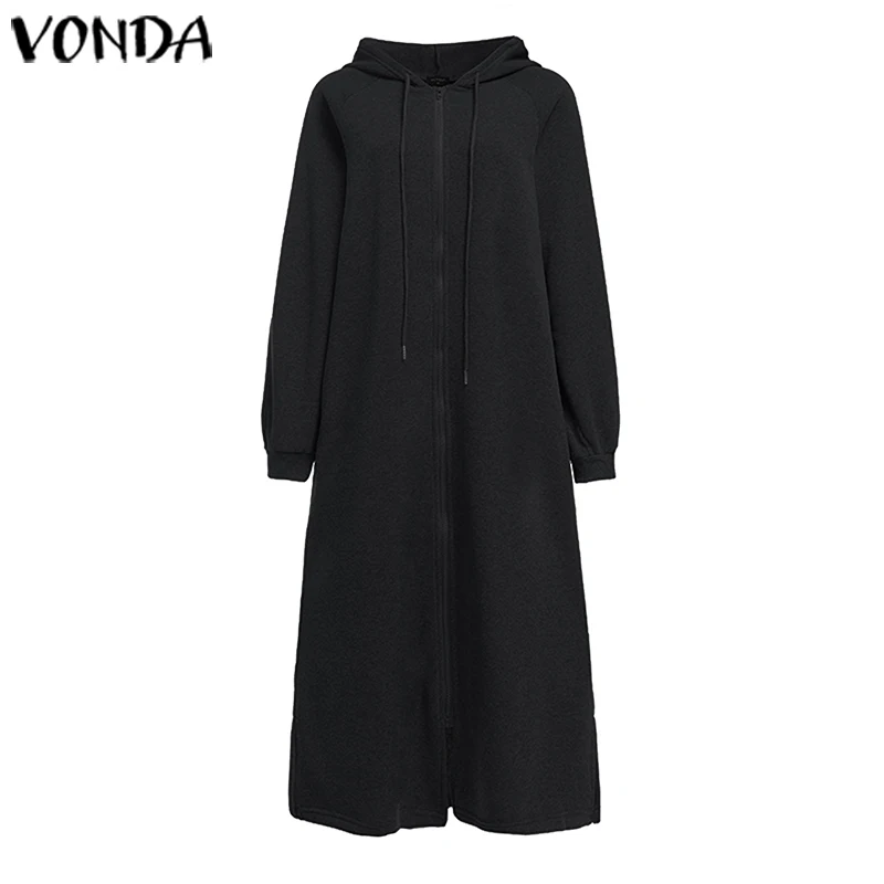 Богемные кардиганы VONDA, Женские однотонные рубашки с длинным рукавом и карманами, женская Свободная верхняя одежда размера плюс, блузки 5XL