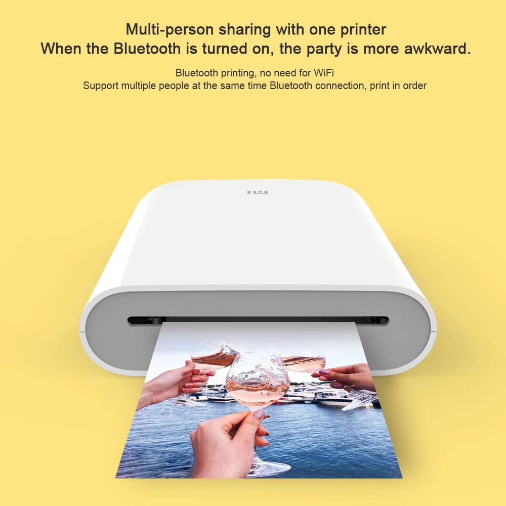 Xiaomi Mijia AR принтер 300 точек/дюйм портативный карман для фотографий с поделкой DIY 500 мАч мини-принтер для фотографий Карманный для работы с приложением Mijia