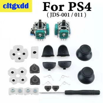 

cltgxdd For PS4 Controller Handle Grip Repair Set L1 R1 L2 R2 Trigger Buttons 3D analog Joysticks Sticks Cap Conductive Rubber