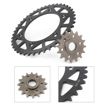 

43T-16T-520 Chian Front Rear Motorbike Pinion For KTM 400 SMC EGS-E 620 625 640 SC LC4 SXC 660 Rallye 690 Enduro etc.