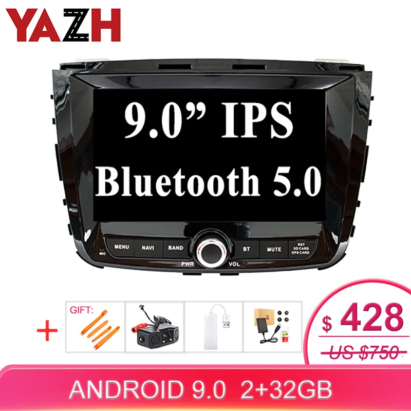YAZH 1080*600 HD ips Android автомобильный стерео 1 Din Авто Радио Для Ssangyong Rexton с 9 дюймовым головным устройством gps без dvd плеера