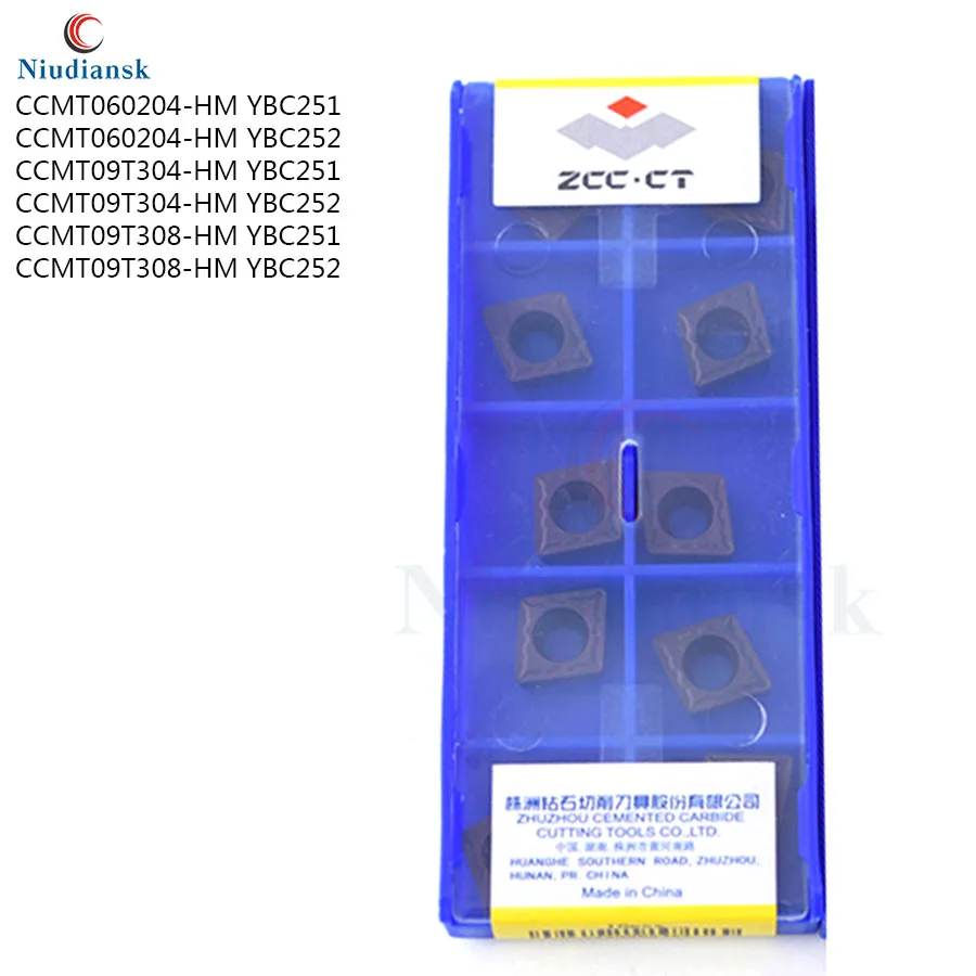 10 шт. ZCC.CT CCMT060204 CCMT09T304 CCMT09T308 HM YBC251 YBC252 100% оригинальный аутентичный токарный