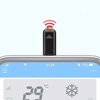 

Type-C Mobile Phone Remote Controller, For TV, Air Conditioning, Wireless, Infrared, Smart App, Control Adapter
