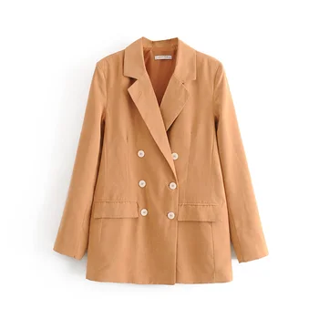 

VomVoa 2020 spring new double-breasted simple women's loose multicolor temperament casual professional suit 27343
