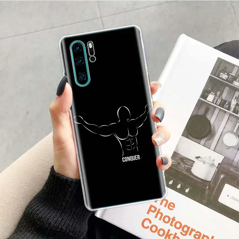 Чехол для бодибилдинга, тренажерного зала, фитнеса, для huawei P20 P30 P Smart Z Plus P10 mate 30 10 20 Lite Pro, силиконовый чехол для телефона - Цвет: TR040-3