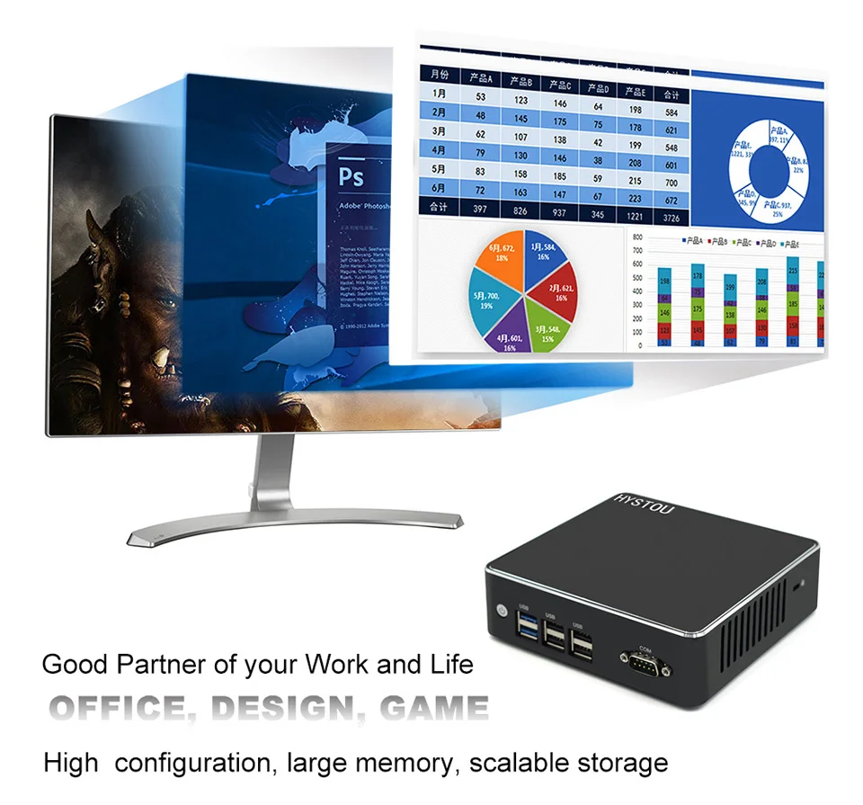 HYSTOU Intel четырехъядерный Celeron J3160 безвентиляторный мини ПК 2LAN 1RS232 Pfsense сервер маршрутизатор компьютер поддержка Windows Linux