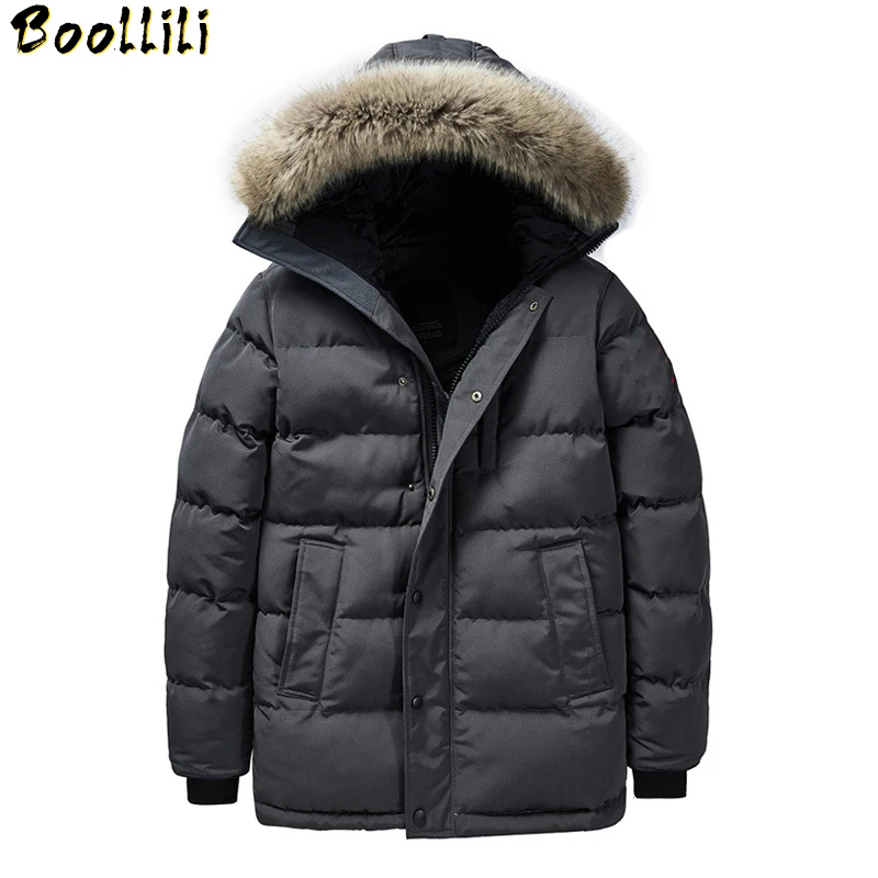 

2020 Casual Black Winter Jacket Men's Windbreak Warm Padded Fur Hooded Parkas Fashion Outerwear Coat Plus Size 6XL 7XL 8XL
