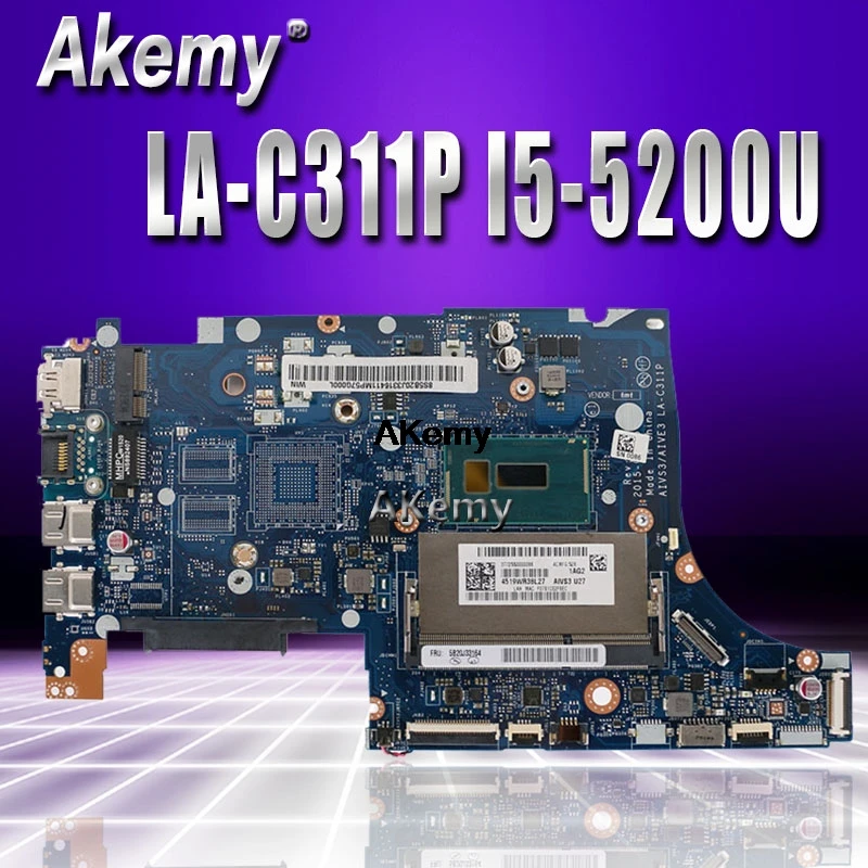 AIVS3/AIVE3 LA-C311P Fit Voor Lenovo U31-70 Moederbord SR23Y I5-5200U DDR3L Volledig Getest Hoge Kwaliteit AIVS3/AIVE3 LA-C311P Fit Voor Lenovo U31-70 Moederbord SR23Y I5-5200U DDR3L Volledig Getest Hoge Kwaliteit