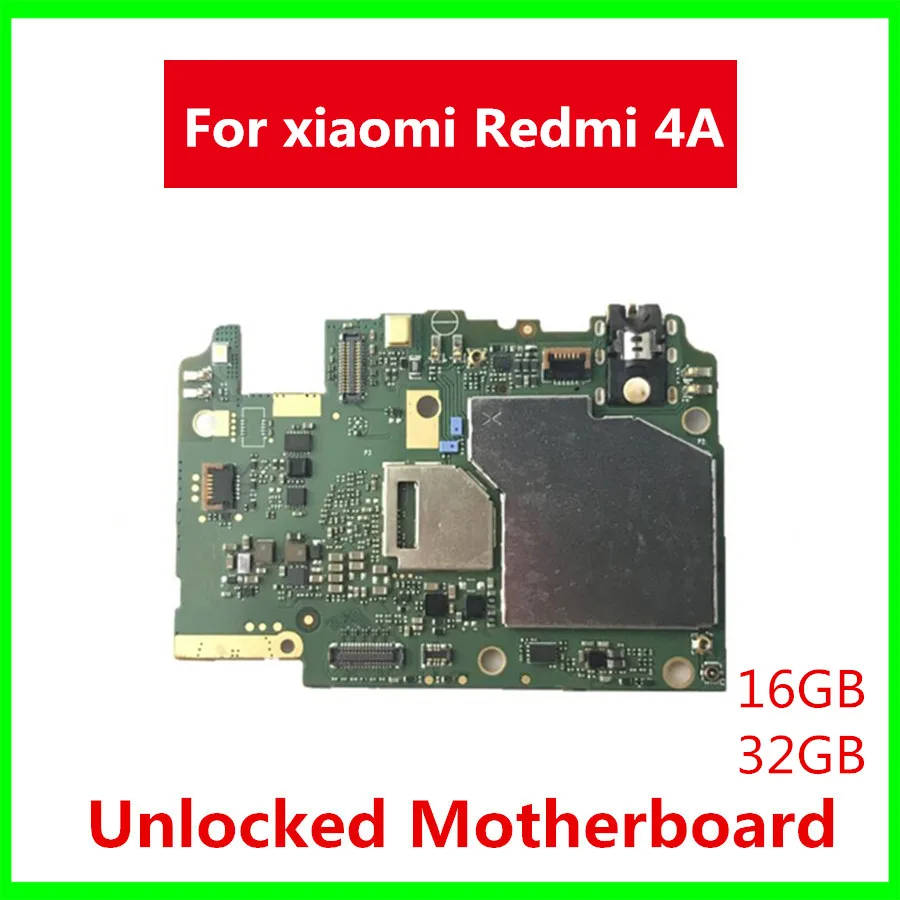 

100% Tested Full Work Original Unlock Motherboard For xiaomi Redmi 4A Logic Board For xiaomi Redmi 4A 16GB motherboard card