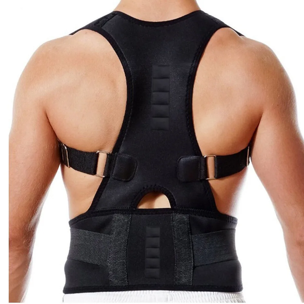 Adjustable Magnetic Therapy Posture Corrector Brace Shoulder Corset Back Support Belt for unisex Straight Health Care | Спорт и