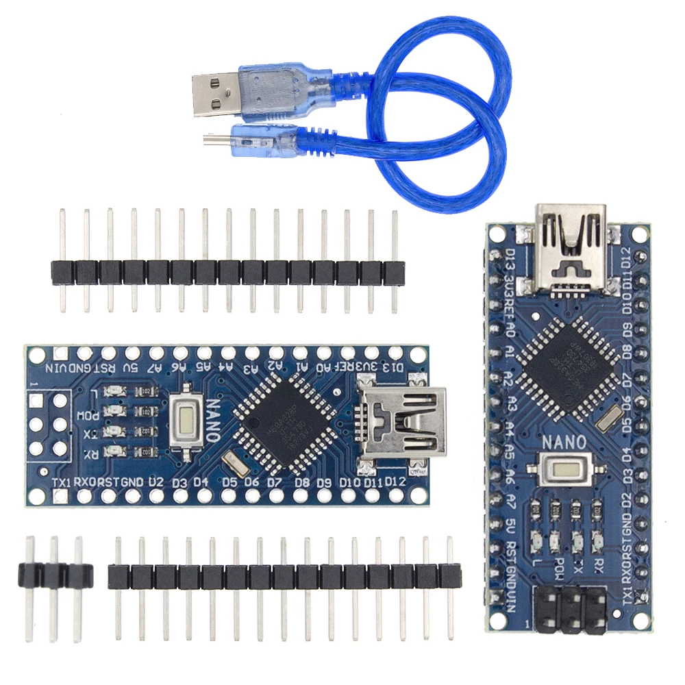 10 компл. = 10 шт нано 3,0+ 10 шт USB кабель ATmega328 Мини-USB плата CH340G для Arduino