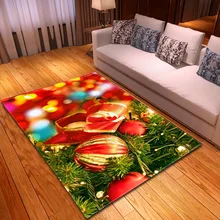 Рождественский напольный коврик Санта Клаус Противоскользящий кухонный обеденный камин мягкий ковер для спальни прочное Рождественское украшение для дома R3466