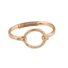 Ourania крюк Круглый нержавеющая сталь Ювелирные Изделия Модный золотой браслет для женщин браслет