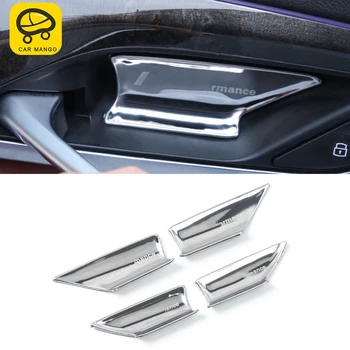 

CARMANGO Car Accessories Stainless Inner Door Handle Bowl Cover Frame Sticker Interior Decoration for BMW 5 Series G30 2017-2020