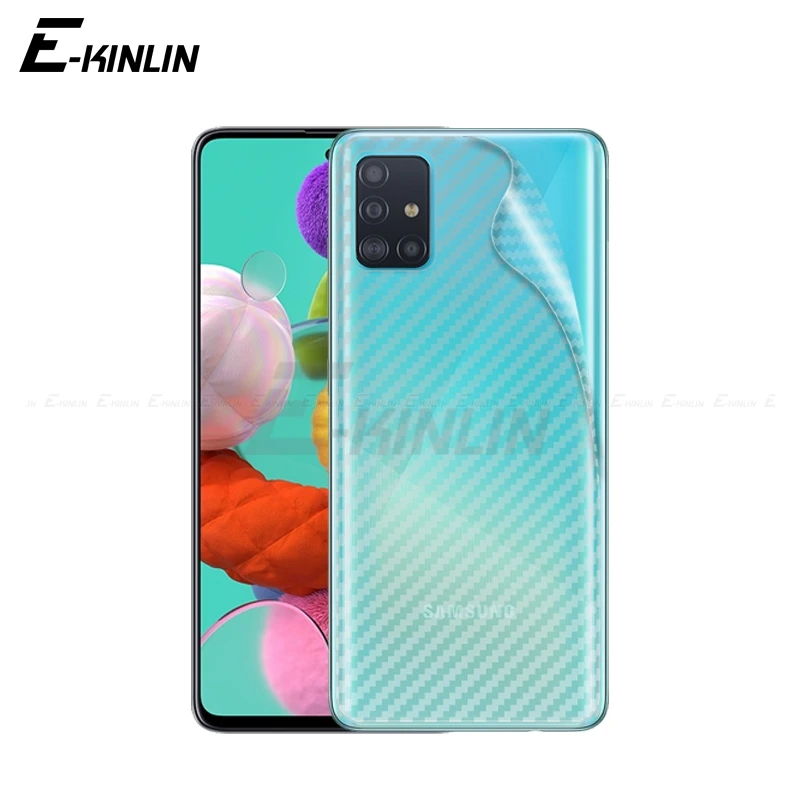 2 шт. мягкая 3D задняя крышка из углеродного волокна для Samsung Galaxy A01 Core A11 A41 A31 A21 A51 A71