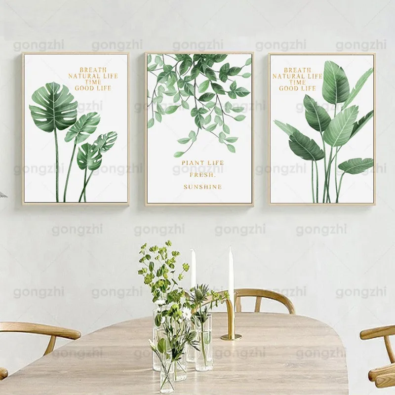 Nordic-Modern-Green-Plant-Poster-Minimalist-Green-Plant-Leaf-Wall-Art-Canvas-Print-Painting-Mural-Living (3)
