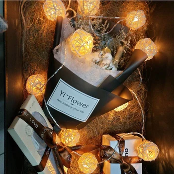 

USB/Battery Box Powered 1M-5M warm white Sepak takraw lamp string interior decoration outdoor balcony fairy tale led lamp string