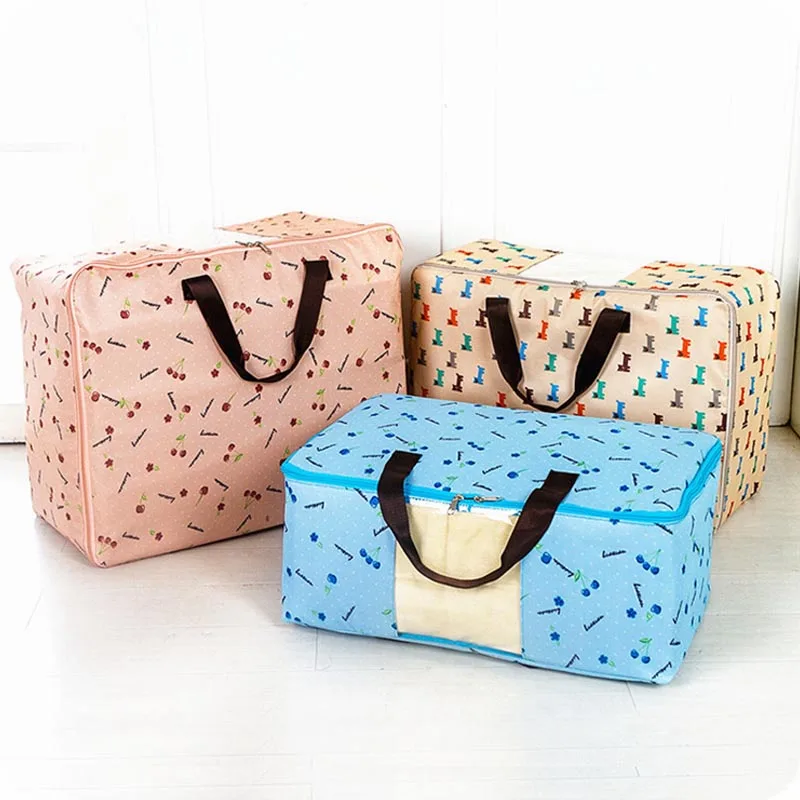 

1 PC Washable Dampproof Home Storage Organiser High Capacity Oxford Luggage Bag Multifunction Quilt Storage Bags