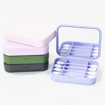 

Reusable Cotton Swab Upgraded Portable Swab Silicone Swabs Cotton Bud Makeup Swabs for Ear Cleaning with Mirror
