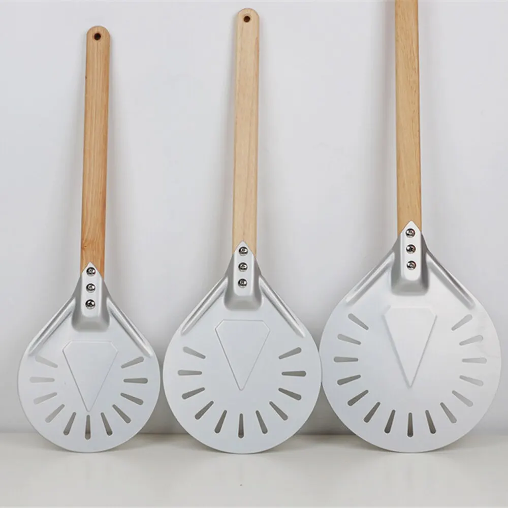 Mejor vendedor  Pala de Pizza perforada con mango de aluminio, herramienta utensilios para repostería, 7/ 8/ 9 pulgadas zWzKE0BAkXe