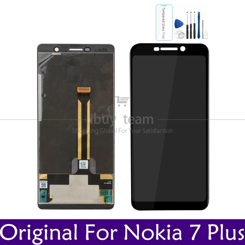 Экран для Nokia 7 Plus ЖК-дисплей, сенсорная панель для Nokia7 Plus ЖК-дигитайзер сборка Замена запасных частей