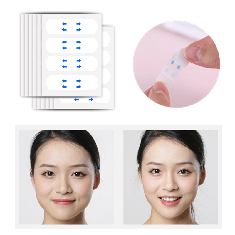 Herramienta impermeable para el cuidado Facial, adhesivo de maquillaje, cinta Invisible transpirable, estiramiento inmediato, 40 Uds.