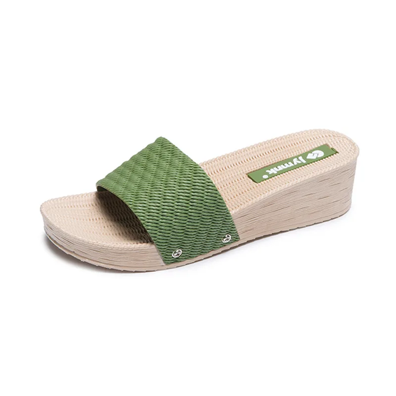 Модные женские сандалии пляжные тапочки Летние домашние Ванная комната шлепанцы