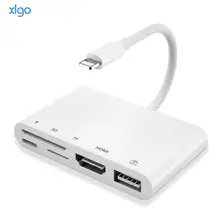 Lightning To 1080P HDMI Cable USB SD TF Card Reader Digital AV TV OTG Adapter Hub For iPhone X XR XS 11Pro Max SE iPad Mini Pro