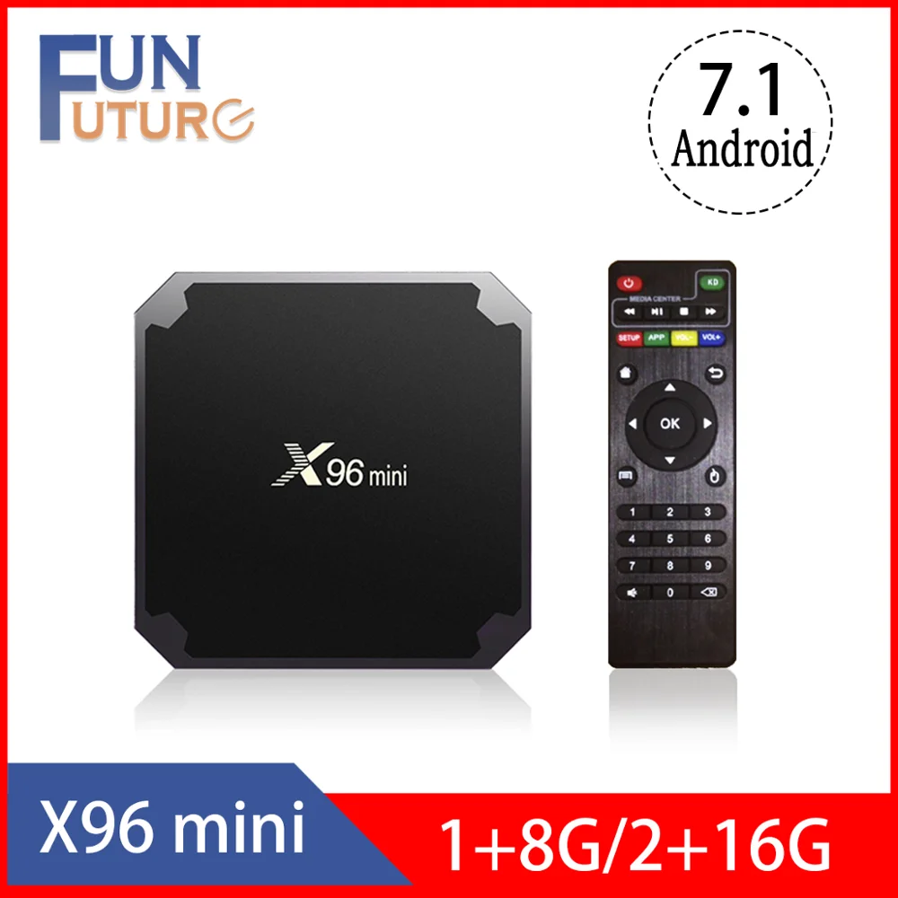 X96 мини четырехъядерный WiFi 2 4 ГГц X96mini телеприставка 4K HD BoxAndroid 7 1 Гб 16 Смарт ТВ