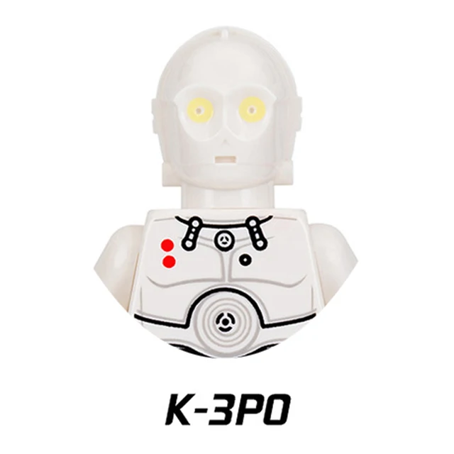 Disney R2-D2 BB-8 C-3PO R4-P17 K-2SO IG88 Battle Buzz Droid Building Blocks K-3PO General Grievous Brick Action Figure Kids Toys G-PG697