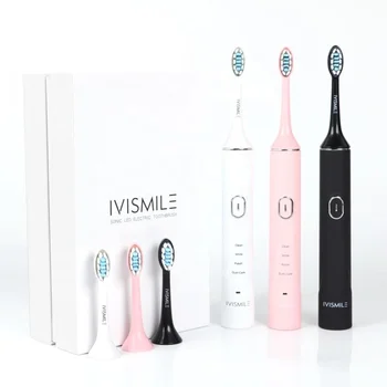 

IVISMILE Sonic Electric Toothbrush IPX7 Waterproof USB Ultrasonic Automatic Fast Charge Tooth Brush Remove Stains Equipment