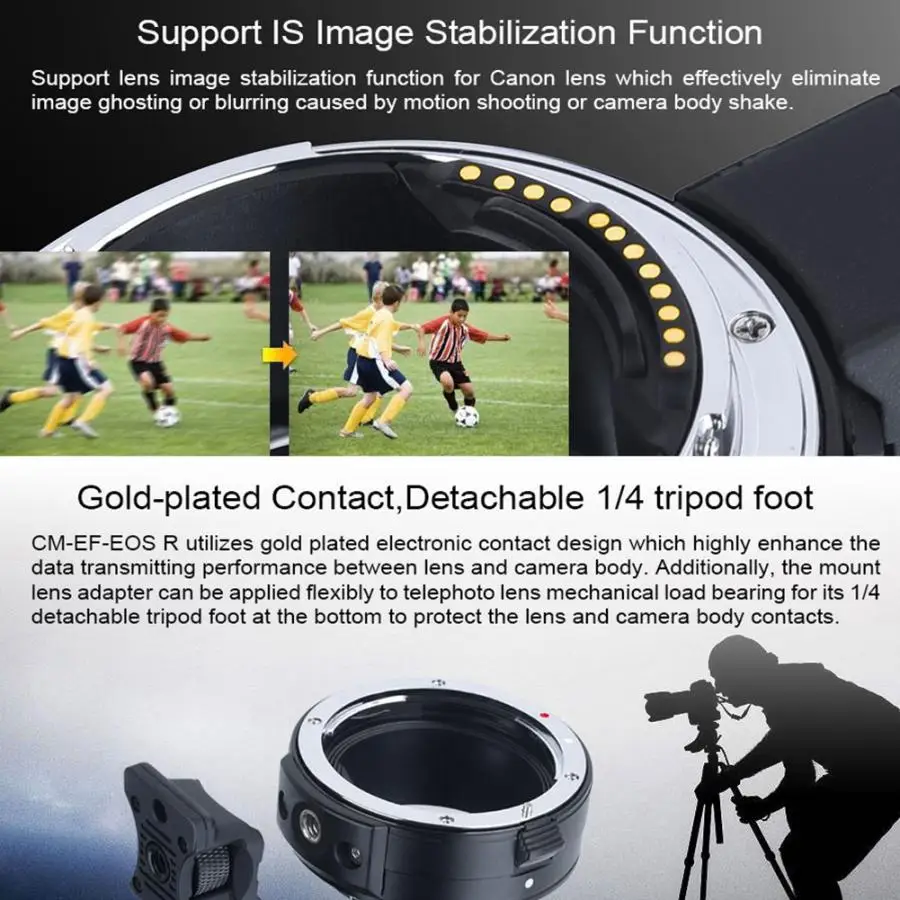 Commlite с автофокусом переходное кольцо для объектива Canon EF/EF-S, подходит для камеры EOS R RF-Mount
