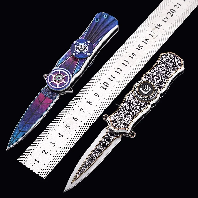 

2018 3D Cool Tip Gyro Tactical Survival Camping Knife Folding Blade Multi Combat Knife Pocket Knife Two Style Best Gift