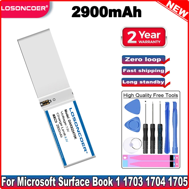 Аккумулятор G3HTA020H G3HTA044H G3HTA045H DAK82470K для Microsoft Surface BOOK 1 1703 1704 фотоаккумулятор CR7-1705 |