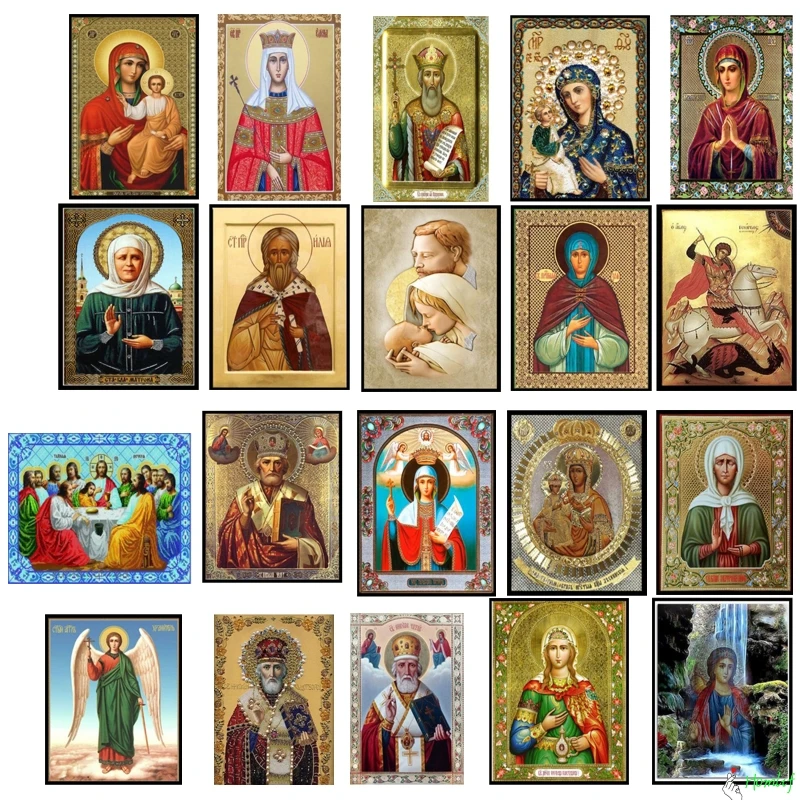 

5D Icons Diamond Painting Mosaic Icons St. Nicholas Of Myra 3D Embroidery Cross Stitch Diamond Embroidery Needlework Crafts