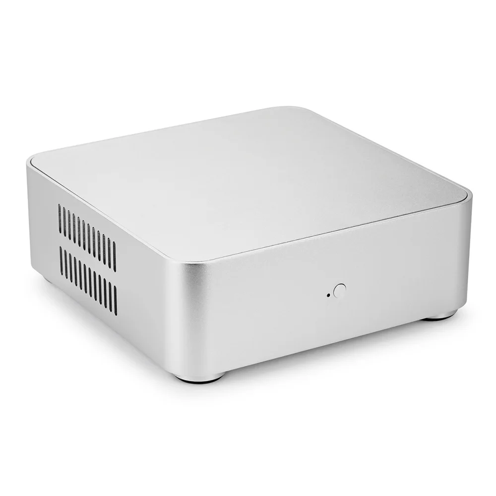 RGEEK L60 All Aluminum Chassis Computer Case Mini Desktop Mainframe PSU HTPC Mini ITX DIY PC Cases USB3.0 Power Supply Optional
