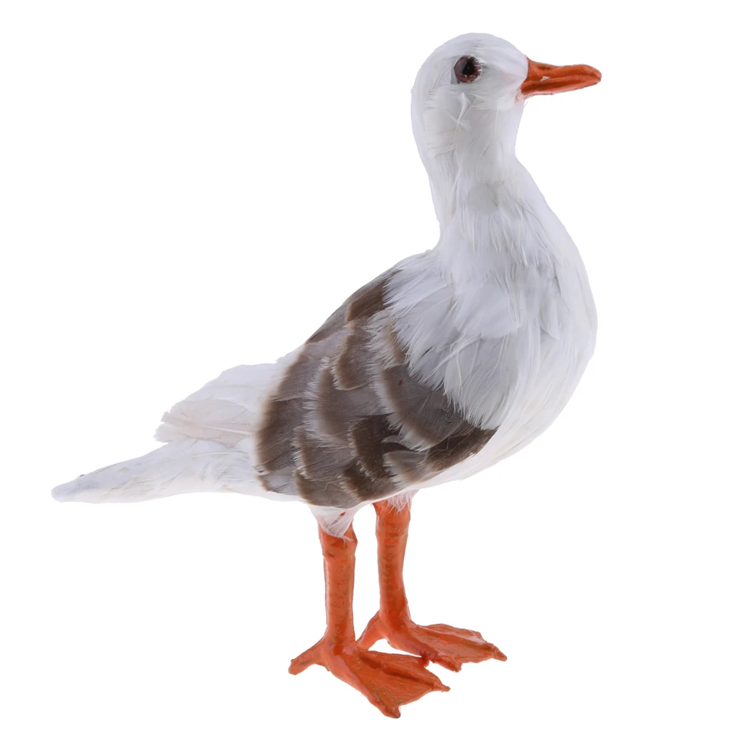 Simulated Artificial Feathered Seagull Sea Birds Garden Lawn Patio Tree Decor Ornaments Photo Props