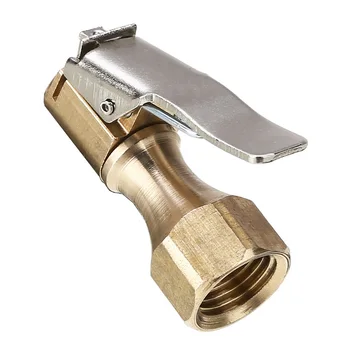 

2pcs Car Tire Brass Inflatable Mouth Brass Car Tire Inflator Pressure Valve Stem Connector Air Chuck Lock On Car Accessories
