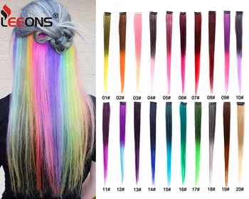 

Leeons Pretty One Clip In Hair Extension Long Straight Clip In Synthetic One Piece Soft Natural Clip Hair Clip In Extensions