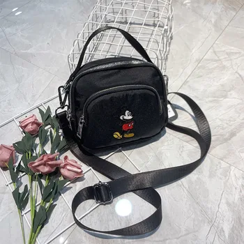 

2020 Tote Bag Canvas Ladies Shoulder Crossbody Bags Women's Multi-layer Zipper Mickey Messenger Bag For Phone Purse Bolsas Sac