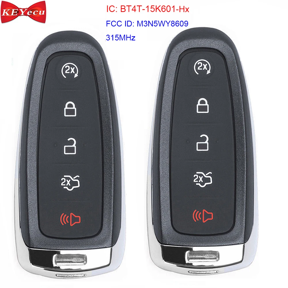KEYECU 2 шт. для Ford C-max край Explorer Escape Фокус экспедиция Smart Start Prox дистанционный ключ для автомобиля с Заготовка ключа с передатчиком M3N5WY8609