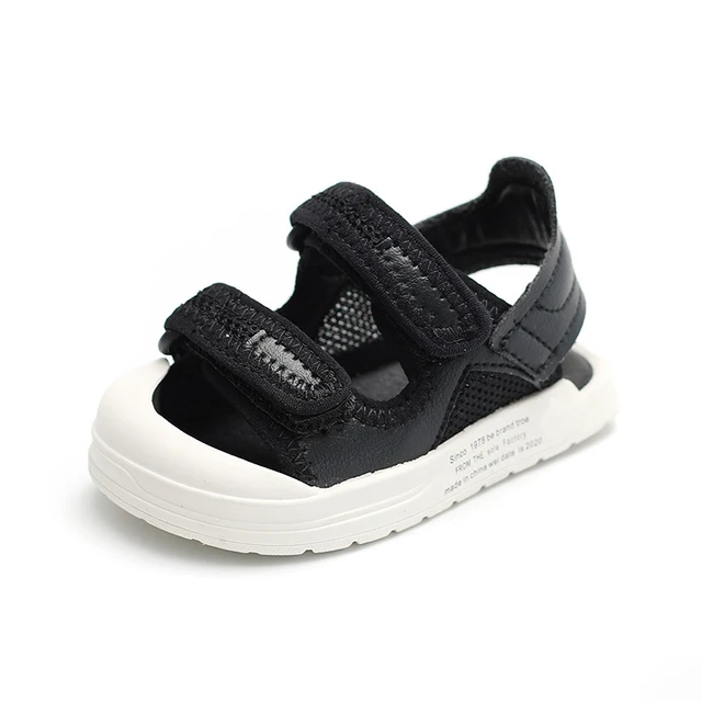 Summer Toddler Sandals Baby Girl Shoes Solid Color Net Cloth Breathable Boys Sneakers Kids Infant Sport Girls Sandals SYJ035 SHG005Black