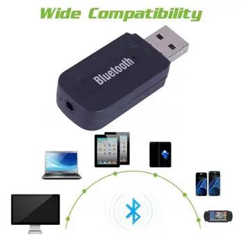 

H-163+USB Bluetooth Receiver Speaker PC Laptop Phone Adapter with 3.5mm Audio Interface + USB Interfaces6