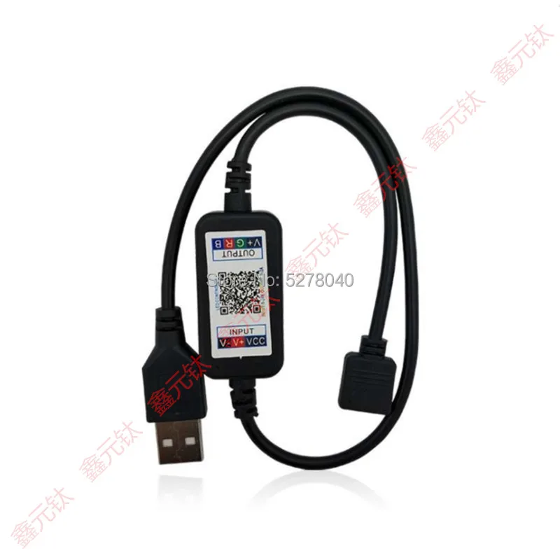 Bluetooth-контроллер миниатюрный RGB-диммер 5-24 В USB или 4-контактный интерфейс черный