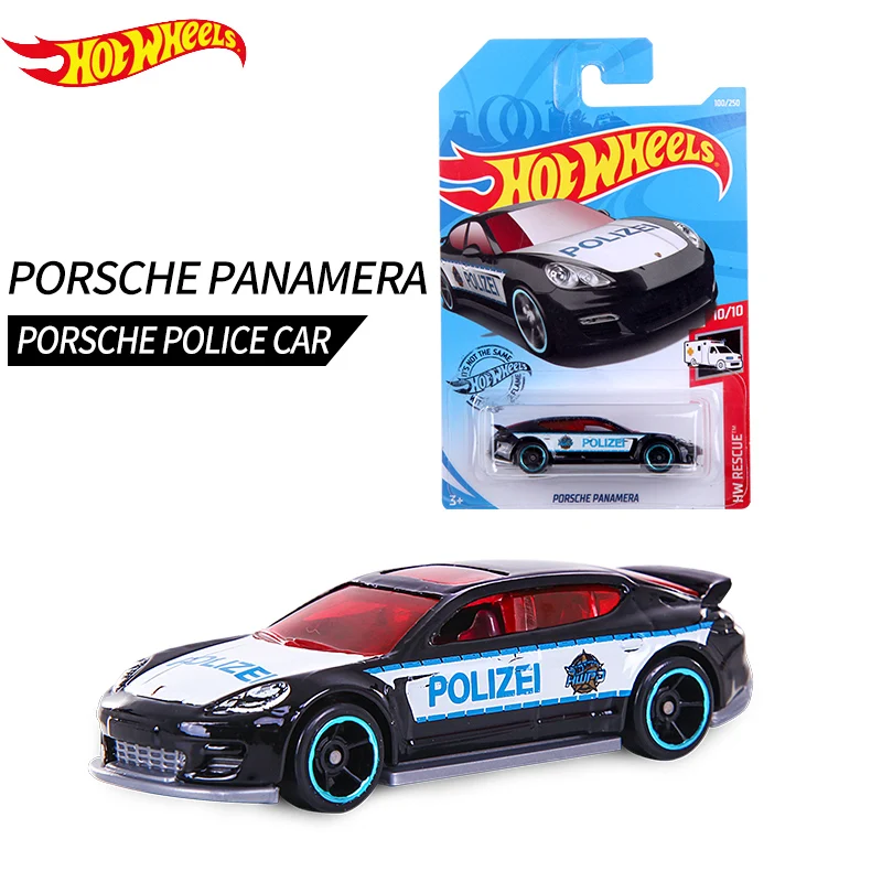 Популярные колеса 1:64 полицейский автомобиль PORSCHE PANAMERA классический мост