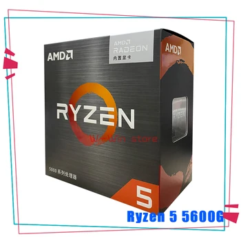 AMD-procesador de CPU Ryzen 5, 5600G, R5, 5600G, 3,9 GHz, seis núcleos, 12 hilos, 65W, L3 = 16M, enchufe 100-000000252, AM4, nuevo y con ventilador