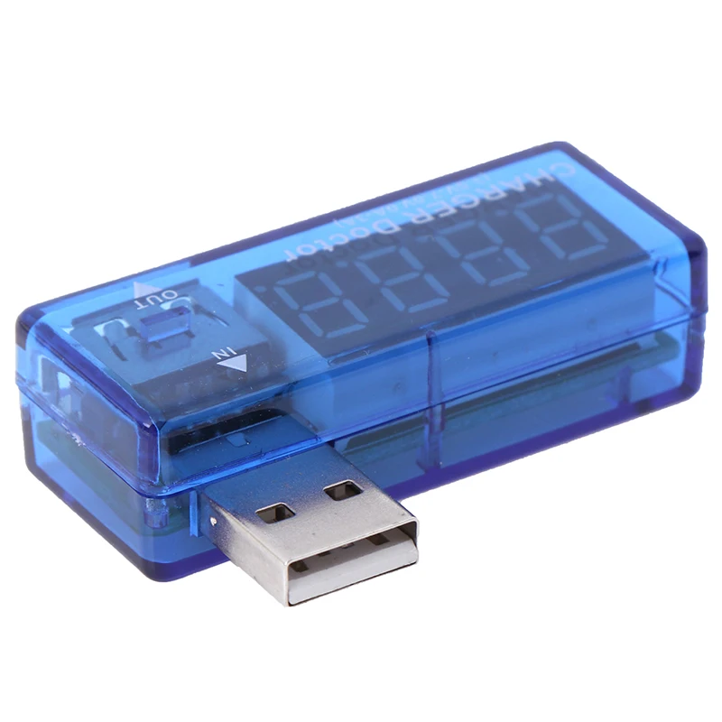 LED Digital Dual USB Port Current Voltage Charging Test Detector Charger Meter Monitor Tester 2AA Battery Voltmeter Ammeter