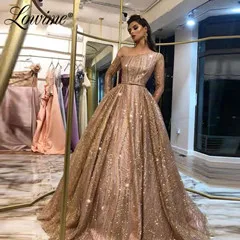 Блестящее специальное дизайнерское вечернее платье изготовленное на заказ линия Выпускные платья арабский халат De Soiree вечерние платья свадебное платье - Цвет: Picture color