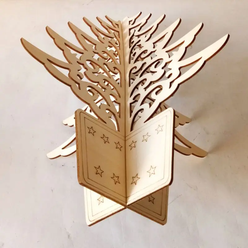 Творческий DIY 3D деревянная Рождественская елка украшение Рождественские елки стол 72XF