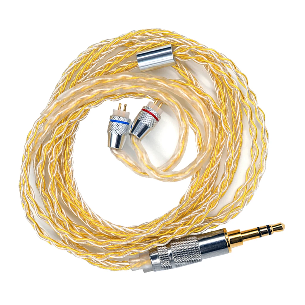 120cm Mixed Wired Headphones 200 Core 8 Stand Upgrade Audio Cable Wire for iPod DVD Smartphones Portable Players Upgrade Cable